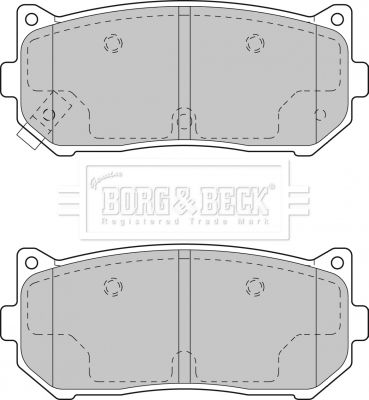 BORG & BECK Комплект тормозных колодок, дисковый тормоз BBP1793